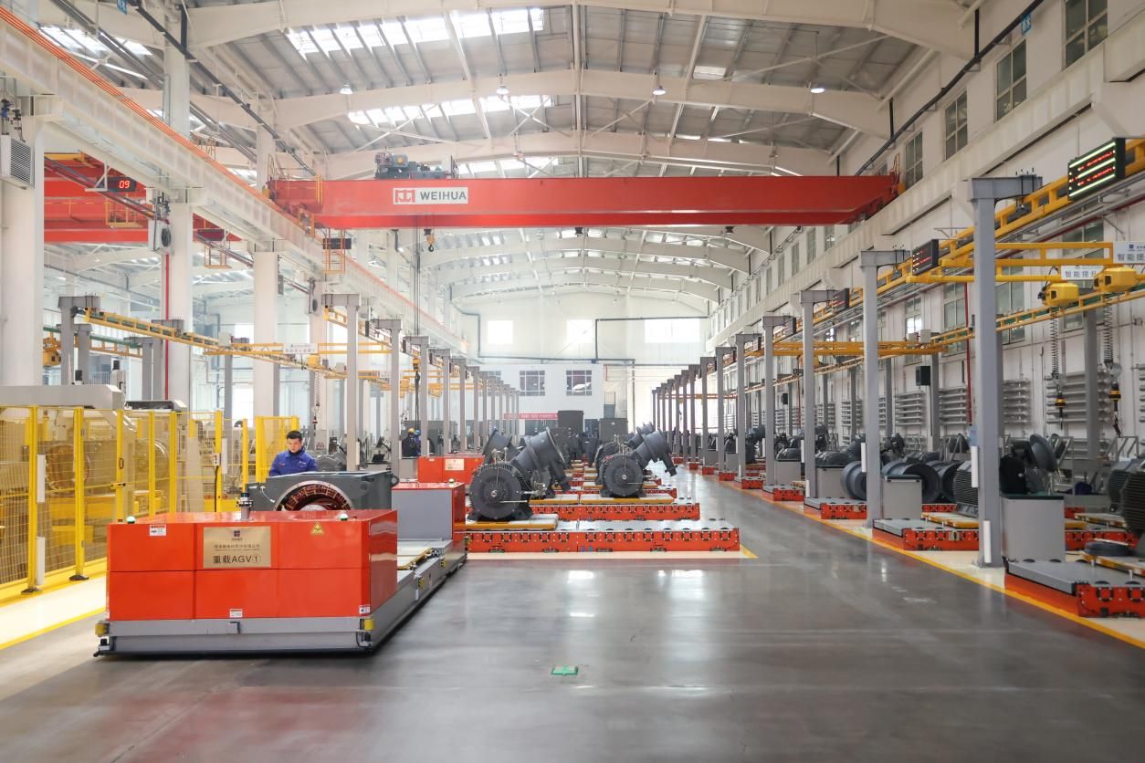 高壓電機數(shù)字化裝配車間